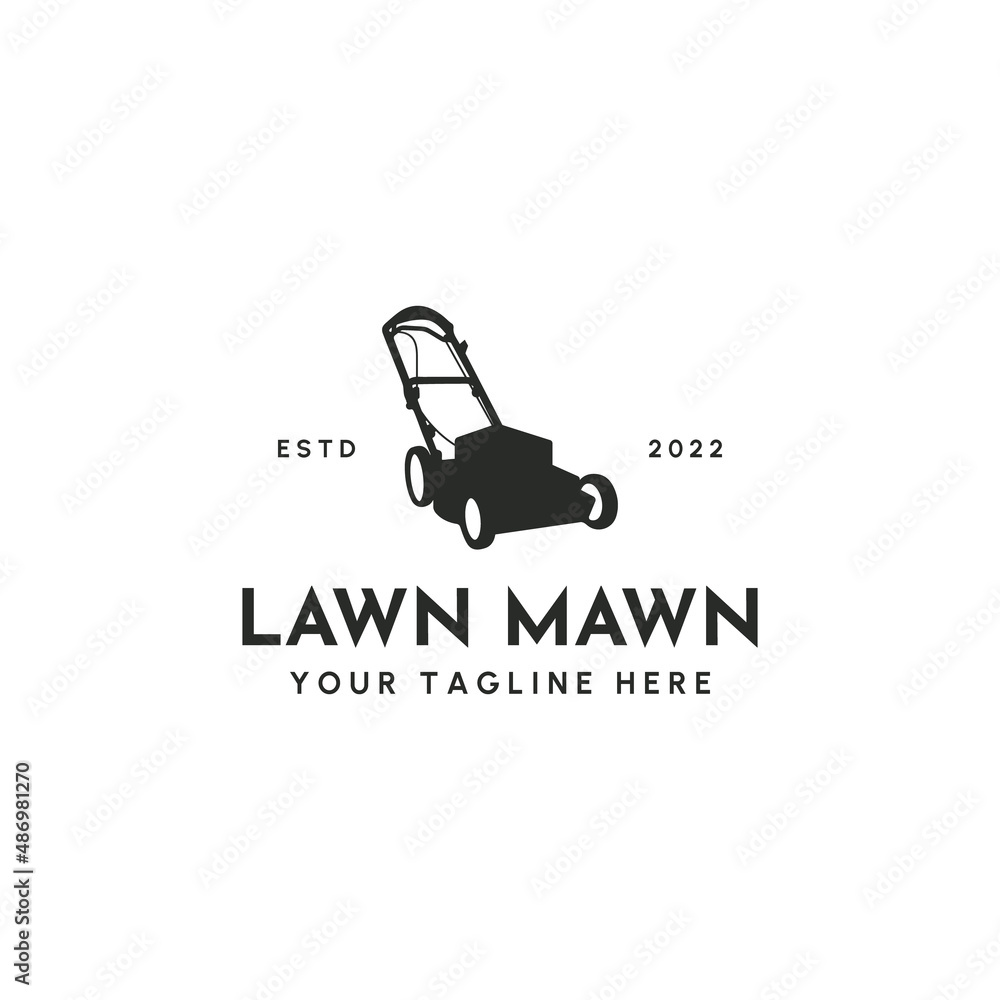Lawn Mower Logo. Lawn Mowing Logo