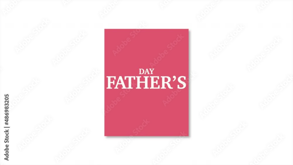 Father Day with red shape on white background, motion holidays and promo style background Father Day with red shape on white background, motion holidays and promo style background