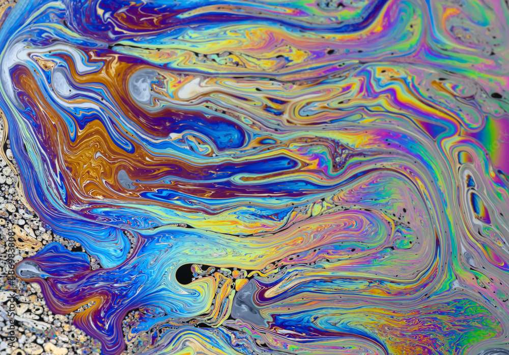 Soap bubbles that create abstract and mysterious colors Soap bubbles that create abstract and mysterious colors