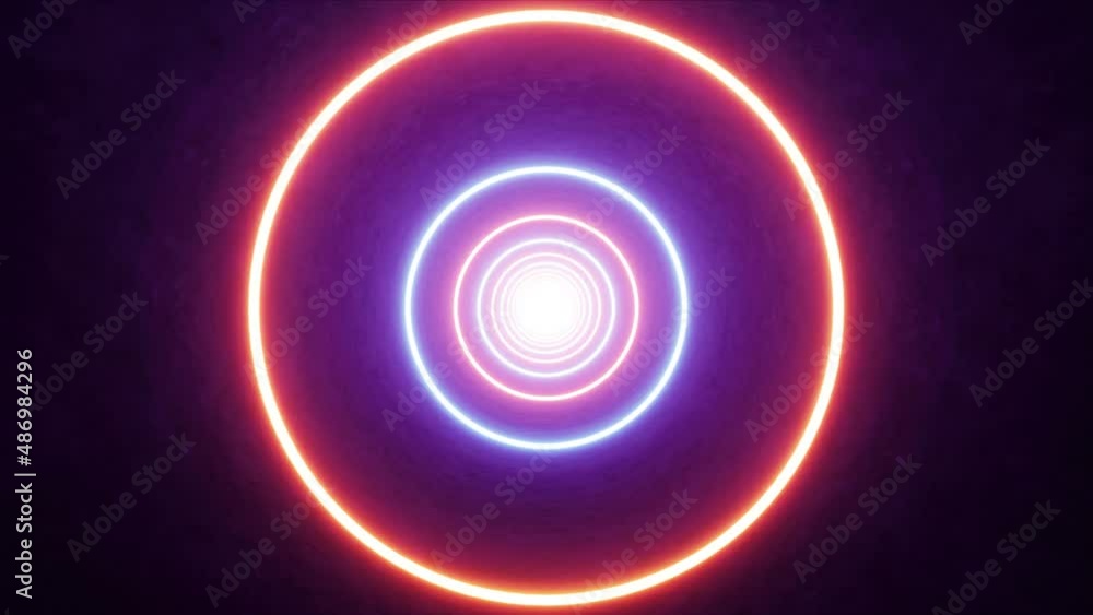 Glowing Red and Blue Circle Light in the Cave VJ Loop Glowing Red and Blue Circle Light in the Cave VJ Loop