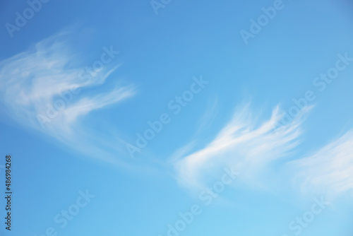 Beautiful view of white clouds in blue sky
