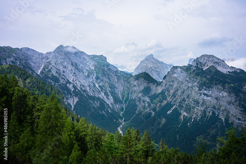 Rofan mountain landscape in tirol Austria. Karwendel mountains.