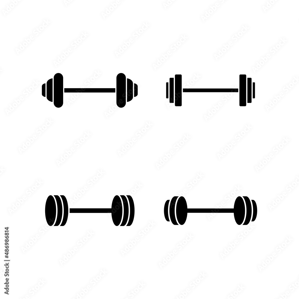 Dumbbell, Fitness Equipment Icon Design Vector Template Illustration Dumbbell, Fitness Equipment Icon Design Vector Template Illustration