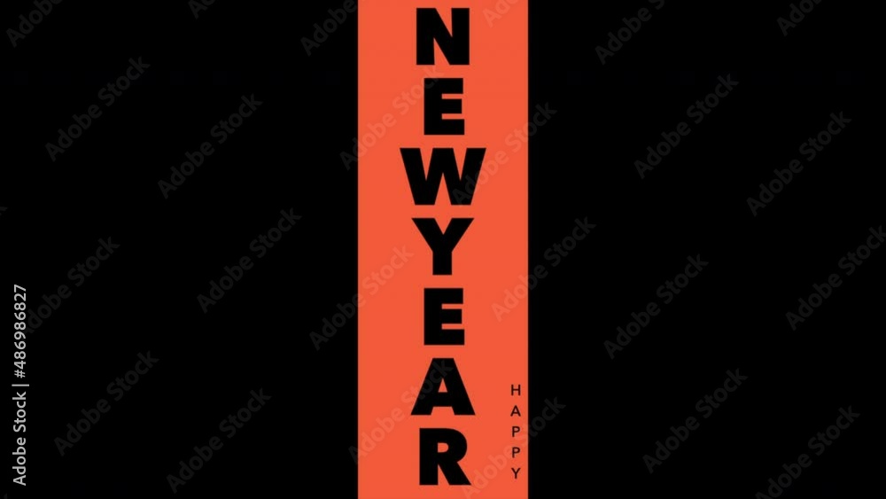 Happy New Year with orange line on fashion black color, motion holidays and winter style background for New Year and Merry Christmas Happy New Year with orange line on fashion black color, motion holidays and winter style background for New Year and Merry Christmas