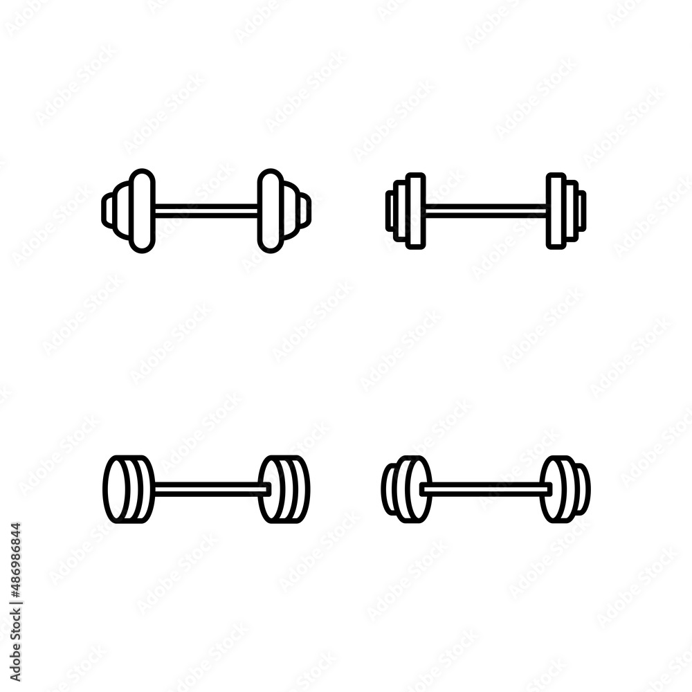 Dumbbell, Fitness Equipment Icon Design Vector Template Illustration Dumbbell, Fitness Equipment Icon Design Vector Template Illustration