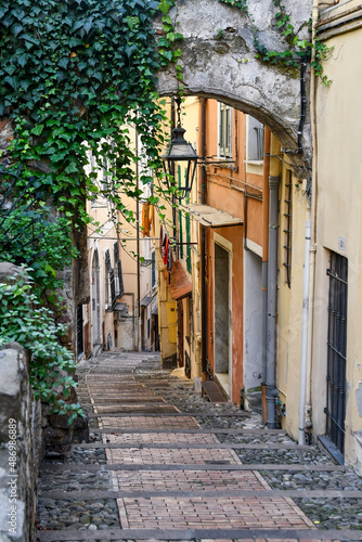 A typical uphill alley of the old town, called 