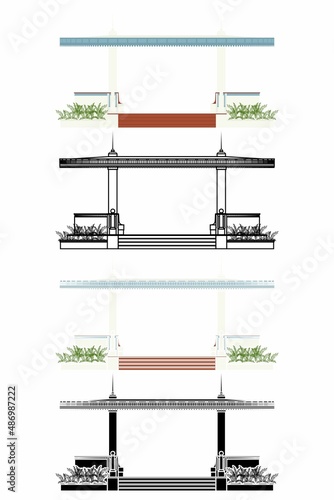 Coreto of Square in Goiania, Brazil