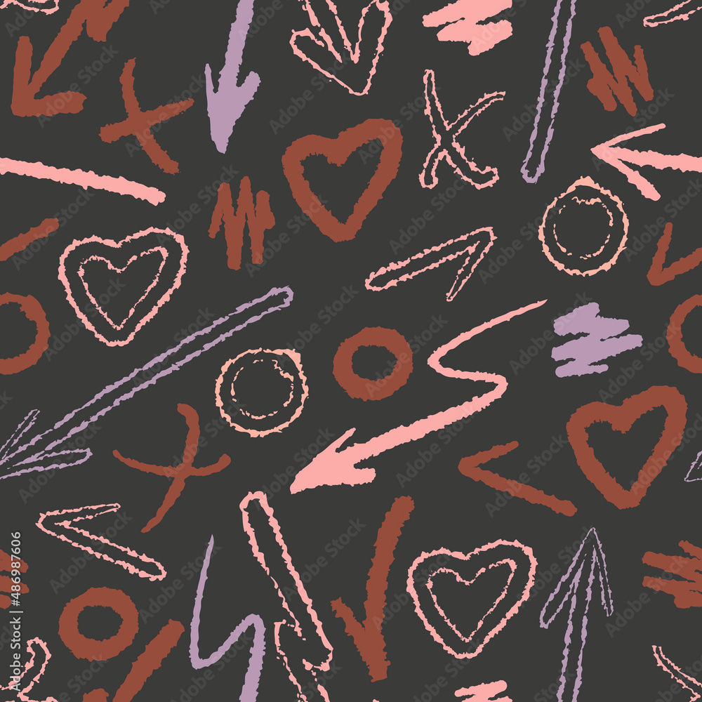 Seamless background gray arrows on dark background. Decor textile, wrapping wallpaper vector print. Seamless background gray arrows on dark background. Decor textile, wrapping wallpaper vector print.