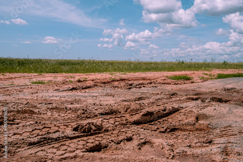 plowed field in spring