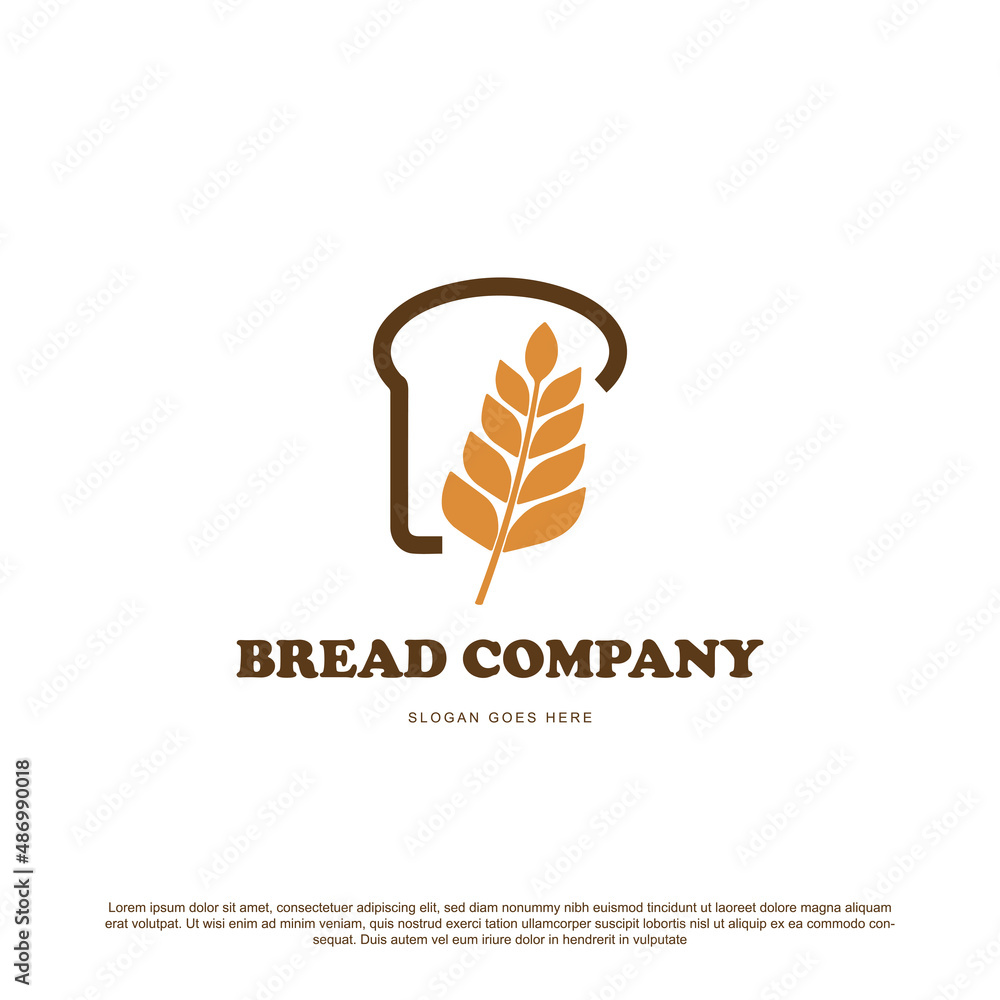 Obraz premium Simple bakery badge vector illustration. Bread vector for bakehouse.