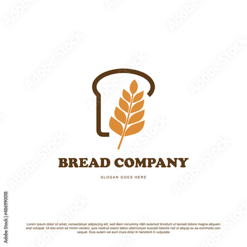 Simple bakery badge vector illustration. Bread vector for bakehouse.