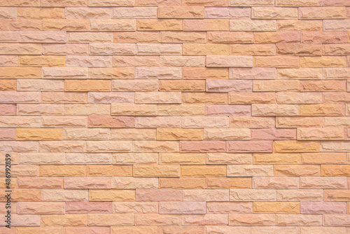 Orange brick wall texture background. Brickwork vintage red brick wall backdrop