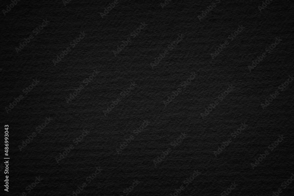 Close up retro plain dark black cement & concrete wall background texture