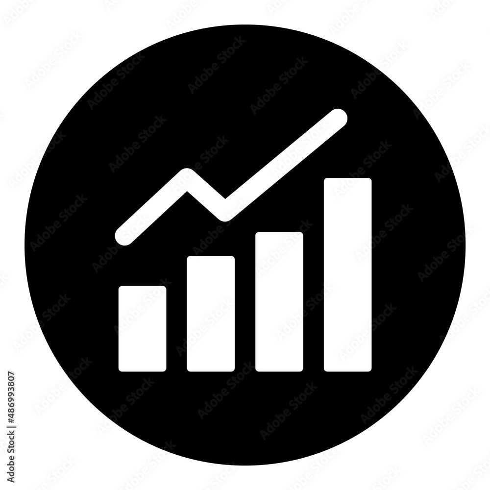Trading Line Graph Flat Icon Isolated On White Background Trading Line Graph Flat Icon Isolated On White Background
