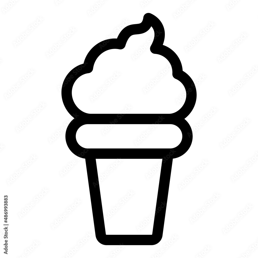 Icecream Flat Icon Isolated On White Background Icecream Flat Icon Isolated On White Background