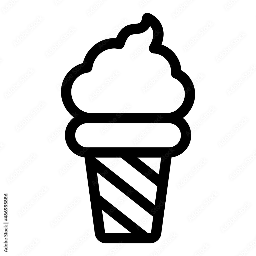 Icecream Flat Icon Isolated On White Background Icecream Flat Icon Isolated On White Background
