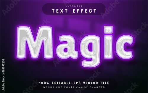 Magic neon style text effect