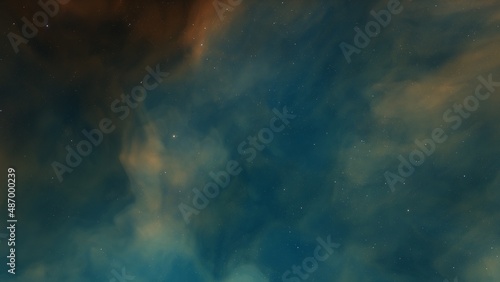 Deep outer space with stars and nebula 3d illustration