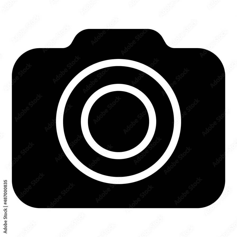 Camera Flat Icon Isolated On White Background