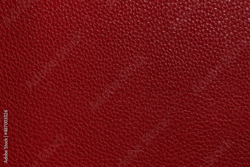 Luxury red leather sample close-up. Can be used as background. Industry background.