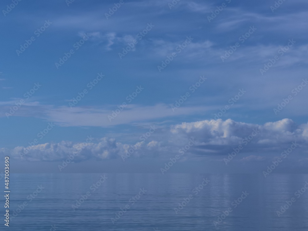sea beach blue in winter sunny day in monolithi  preveza