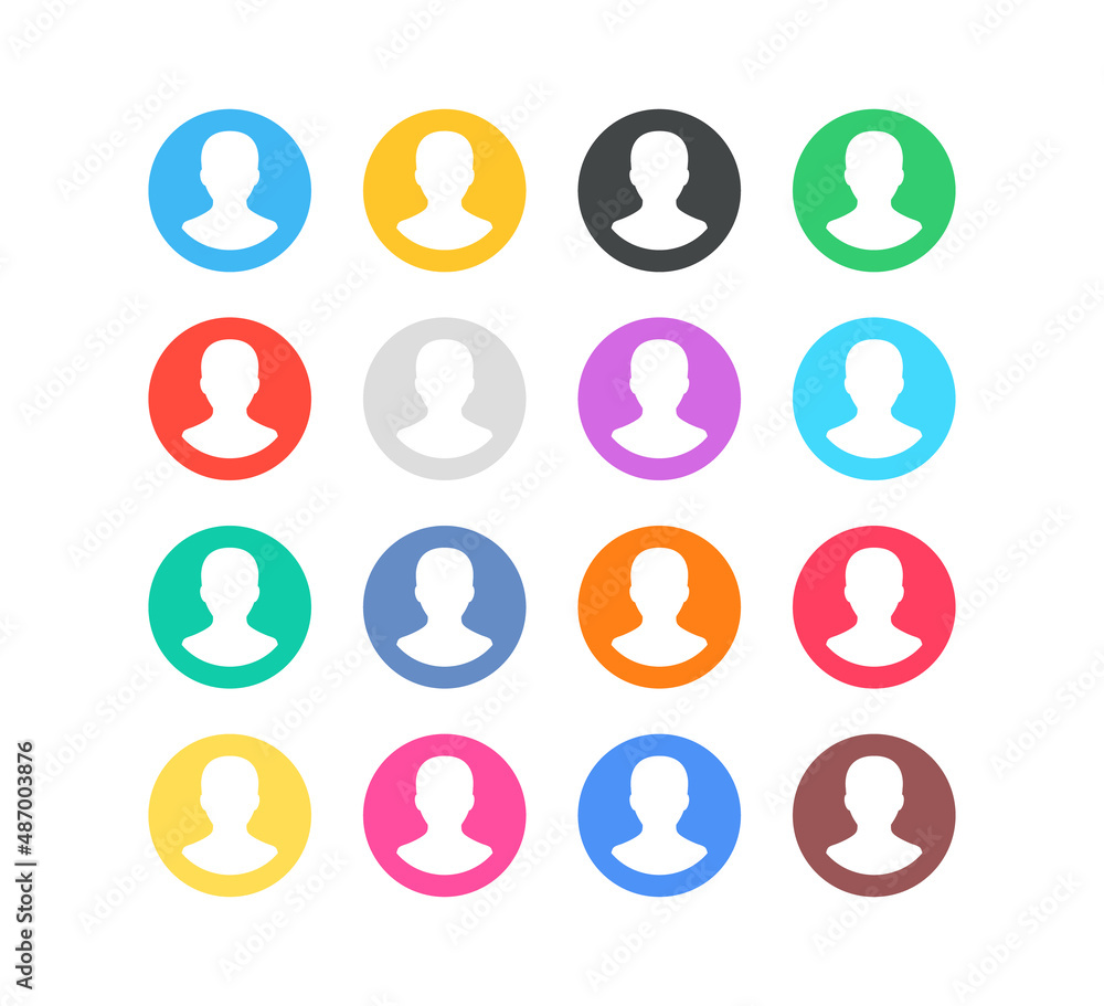User profile icons set. People avatars, user pictures. Flat design. Vector icons User profile icons set. People avatars, user pictures. Flat design. Vector icons