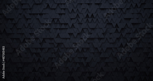 Abstract background with dark triangles and light above © Brastock Images