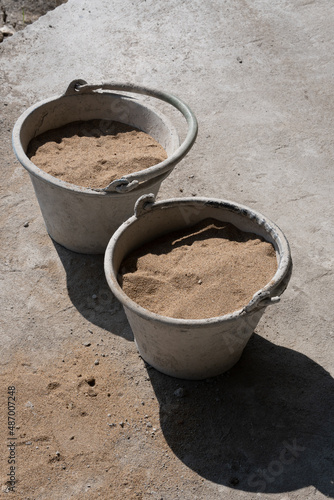 bucket of sand © NONTARAT