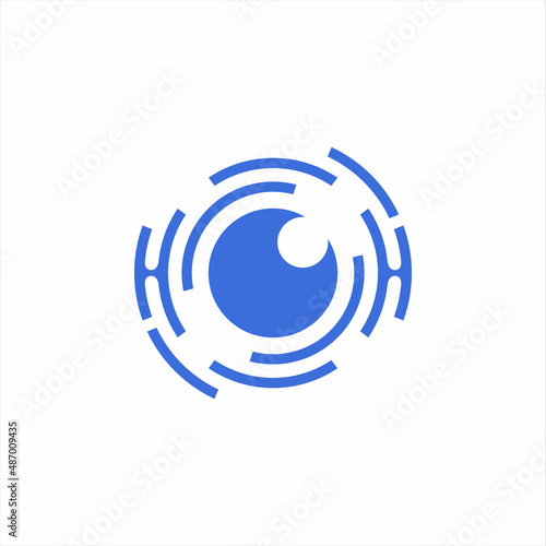 Technology human eye creative logo sign