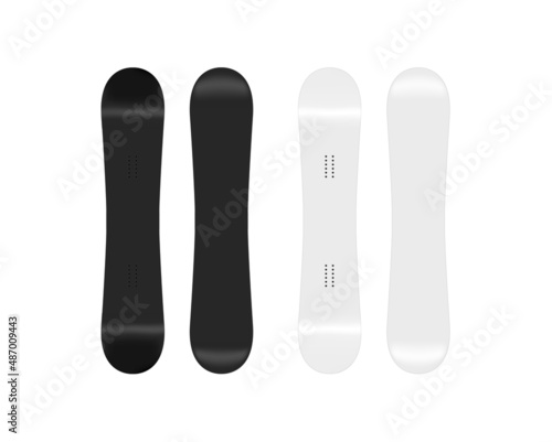 Snowboard template vector illustration ( design space )