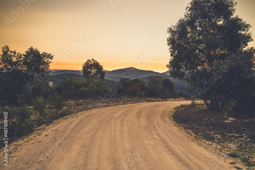 Dusty australian road