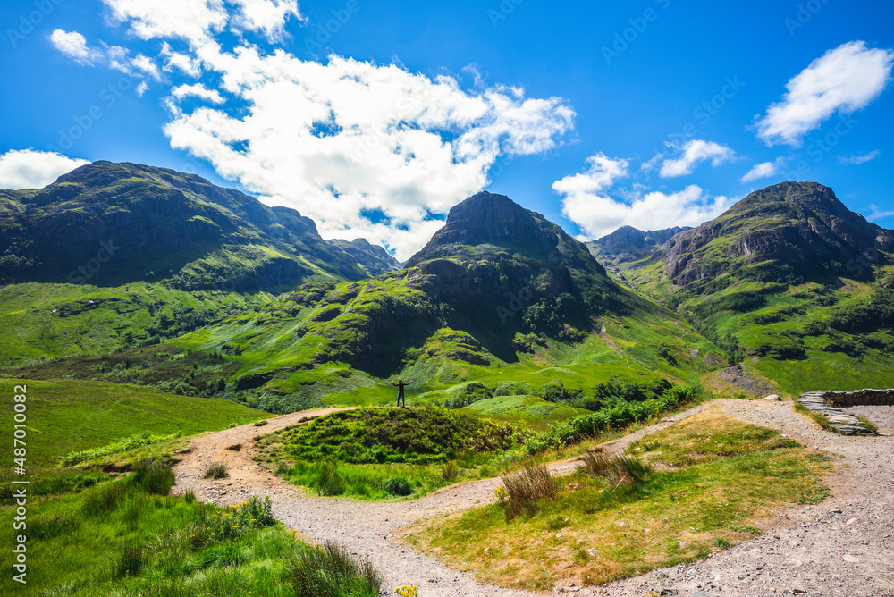 landscape of glencoe at highland in scotland, uk