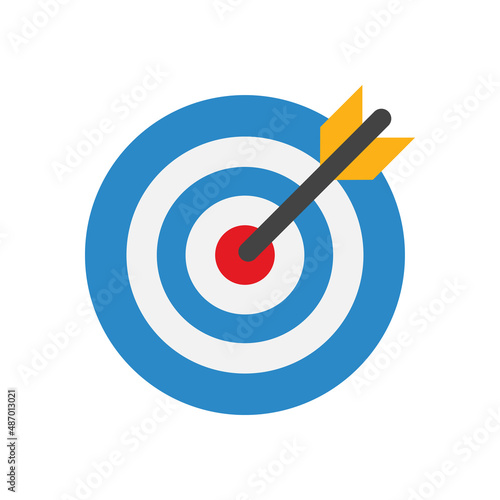 Target goal vector icon symbol design