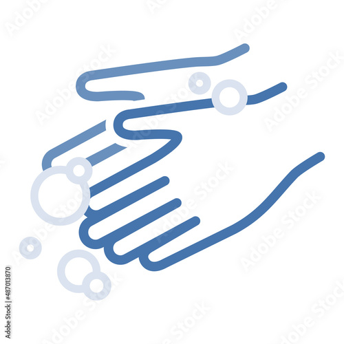 Vector illustration of wash your hands pictogram icon isolated on background.