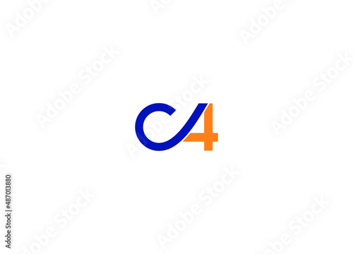 C4 letter Logo Design with Creative Modern vector icon template