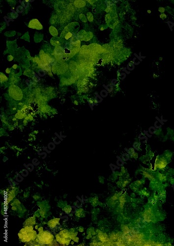 緑色の幻想的なキラキラ水彩テクスチャ背景 