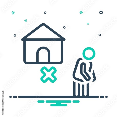 Mix icon for homeless