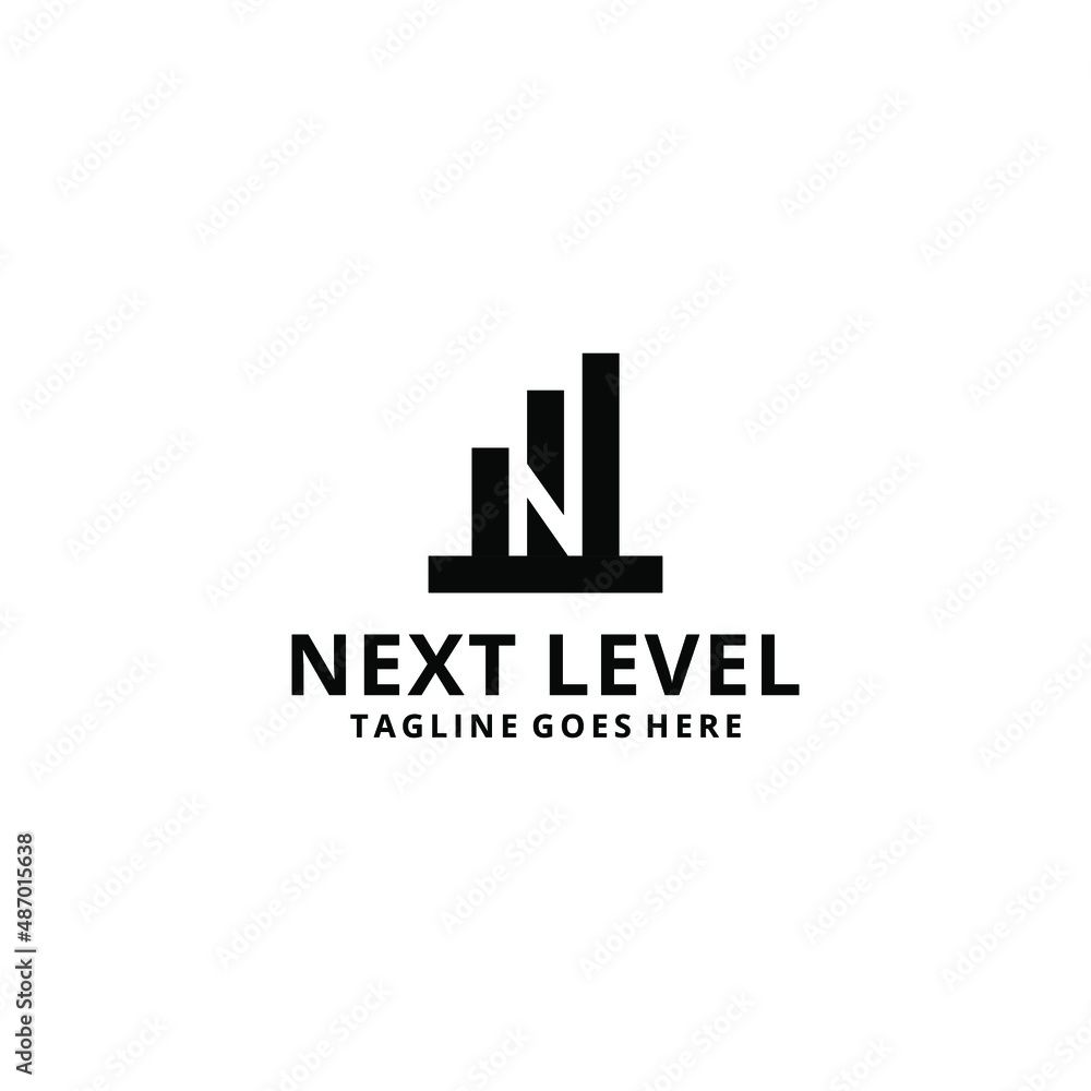 Illustration of N logo design in vector for construction, house, real estate, building, property. Professional logo design template.
