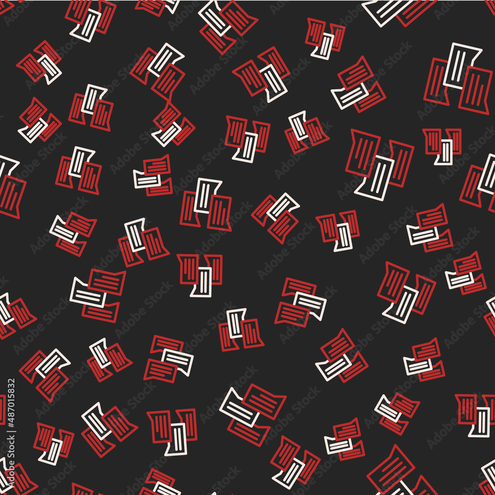 Line Speech bubble chat icon isolated seamless pattern on black background. Message icon. Communication or comment chat symbol. Vector Line Speech bubble chat icon isolated seamless pattern on black background. Message icon. Communication or comment chat symbol. Vector