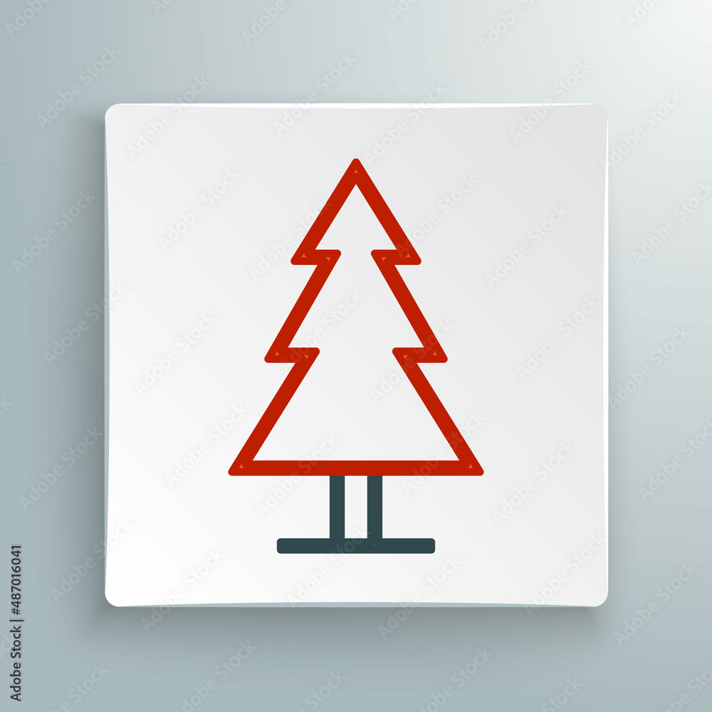 Line Tree icon isolated on white background. Forest symbol. Colorful outline concept. Vector Line Tree icon isolated on white background. Forest symbol. Colorful outline concept. Vector