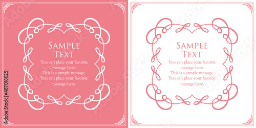 アンティークなイメージのフレームデザイン。装飾に使えるデザイン要素