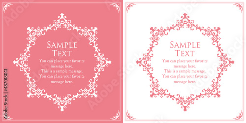 アンティークなイメージのフレームデザイン。装飾に使えるデザイン要素