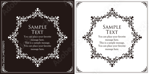 アンティークなイメージのフレームデザイン。装飾に使えるデザイン要素