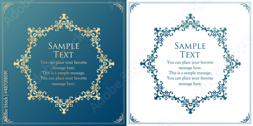 アンティークなイメージのフレームデザイン。装飾に使えるデザイン要素