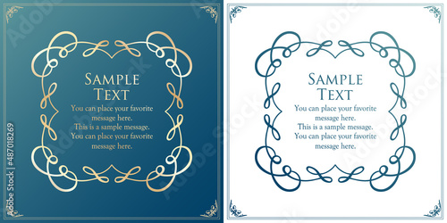 アンティークなイメージのフレームデザイン。装飾に使えるデザイン要素