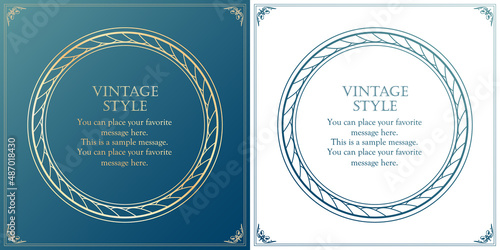 アンティークなイメージのフレームデザイン。装飾に使えるデザイン要素