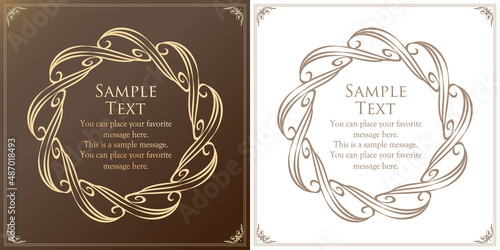 アンティークなイメージのフレームデザイン。装飾に使えるデザイン要素