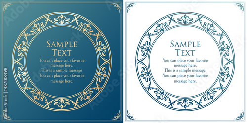 アンティークなイメージのフレームデザイン。装飾に使えるデザイン要素