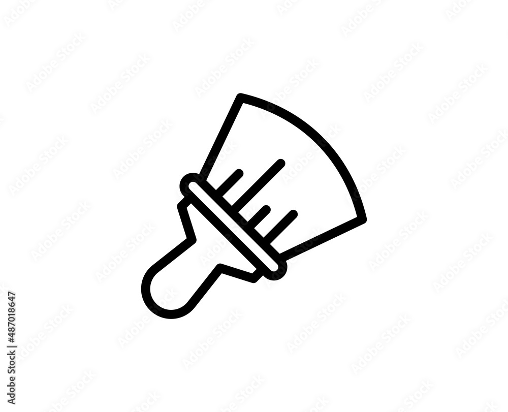 Line brush icon isolated on white background. Outline symbol for website design, mobile application, ui. Paint pictogram. Vector illustration, editorial stroсk. Line brush icon isolated on white background. Outline symbol for website design, mobile application, ui. Paint pictogram. Vector illustration, editorial stroсk.
