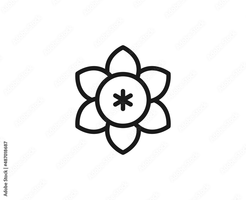 Beauty line icon on white background Beauty line icon on white background